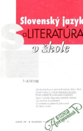 Obal knihy Slovenský jazyk a literatúra v škole 7-8/97/98