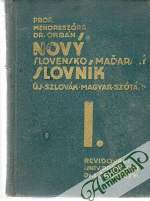 Obal knihy Nový slovensko - maďarský slovník I.