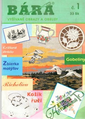 Obal knihy Bára č. 1 - vyšívané obrazy a obrusy