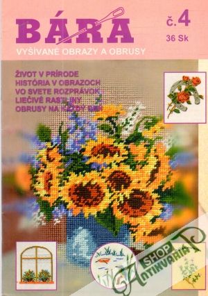 Obal knihy Bára č. 4 - vyšívané obrazy a obrusy