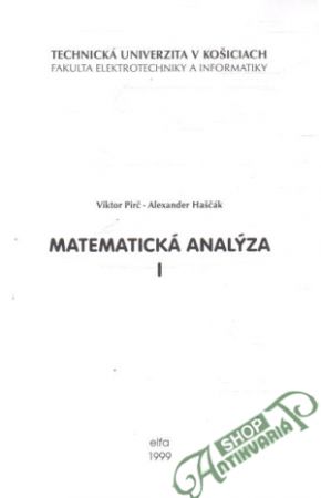 Obal knihy Matematická analýza I.