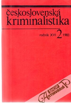 Obal knihy Československá kriminalistika 2/1983