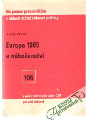 Obal knihy Evropa 1985 a náboženství