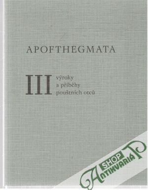 Obal knihy Apofthegmata III.