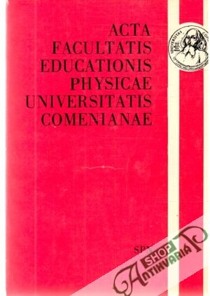 Obal knihy Acta facultatis educationis physicae UC XII/1972