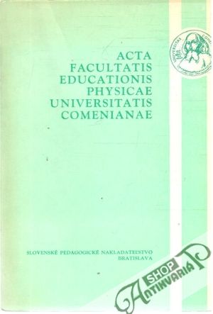 Obal knihy Acta facultatis educationis physicae UC, XV/74