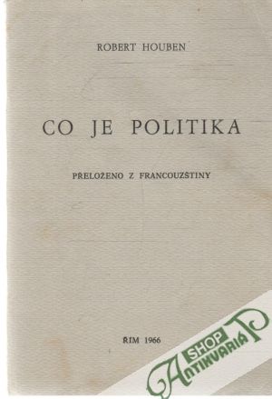 Obal knihy Co je politika