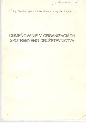 Obal knihy Odmeňovanie v organizáciách spotrebného družstevníctva