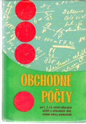 Obal knihy Obchodné počty pre 1., 2. a 3. ročník OU a UŠ