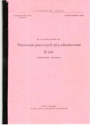 Obal knihy Plánovanie pracovných síl a odmeňovanie II. časť