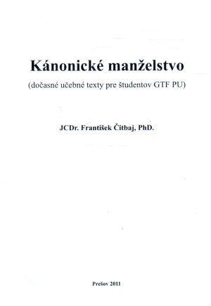 Obal knihy Kánonické manželstvo