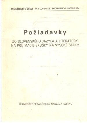 Obal knihy Požiadavky zo slovenského jazyka a literatúry