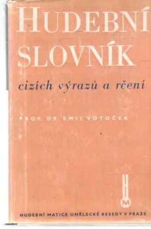 Obal knihy Hudební slovník cizích výrazu a rčení