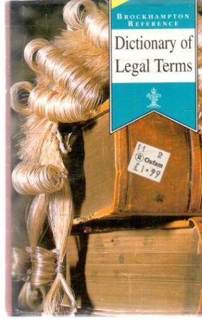 Obal knihy Dictionary of legal terms
