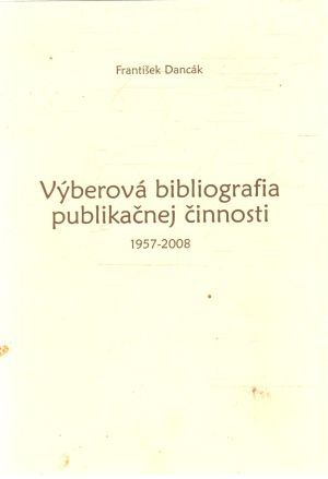 Obal knihy Výberová bibliografia publikačnej činnosti