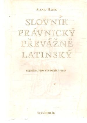 Obal knihy Slovník právnický převažně latinský